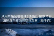 从用户角度聊聊红桃视频：播放体验、清晰度与资源完整性观察（新手向）