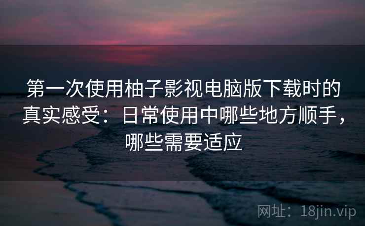 第一次使用柚子影视电脑版下载时的真实感受：日常使用中哪些地方顺手，哪些需要适应