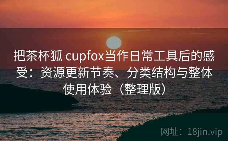 把茶杯狐 cupfox当作日常工具后的感受：资源更新节奏、分类结构与整体使用体验（整理版）